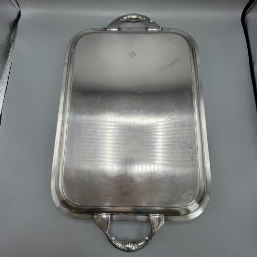 LARGE ART DECO SILVER PLATED BUTLER SERVING TRAY BY MAPPIN WEBB - ADDITIONAL PHOTO 18