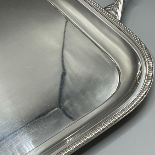 LARGE ART DECO SILVER PLATED BUTLER SERVING TRAY BY MAPPIN WEBB - ADDITIONAL PHOTO 20