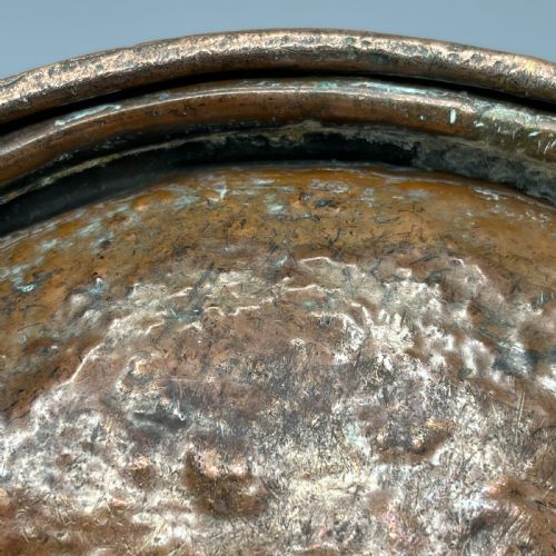 VICTORIAN SOLID COPPER COAL SCUTTLE BUCKET WITH EMBOSSED COAT OF ARMS - ADDITIONAL PHOTO 22
