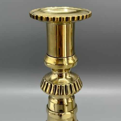 PAIR VICTORIAN SOLID BRASS CANDLESTICKS - ADDITIONAL PHOTO 10