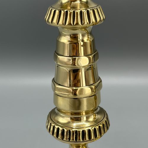PAIR VICTORIAN SOLID BRASS CANDLESTICKS - ADDITIONAL PHOTO 11