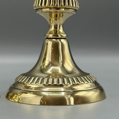 PAIR VICTORIAN SOLID BRASS CANDLESTICKS - ADDITIONAL PHOTO 13