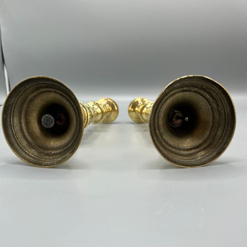 PAIR VICTORIAN SOLID BRASS CANDLESTICKS - ADDITIONAL PHOTO 15