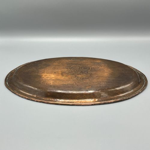 ARTS CRAFTS SOLID COPPER TRAY BY HUGH WALLIS - ADDITIONAL PHOTO 16
