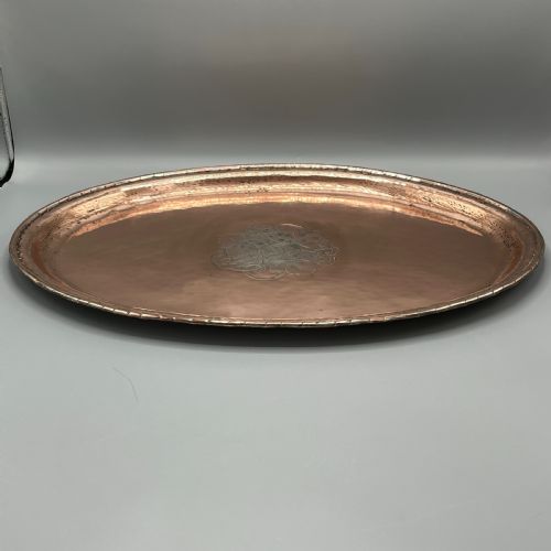 LARGE ARTS CRAFTS SOLID COPPER TRAY BY HUGH WALLIS - ADDITIONAL PHOTO 7