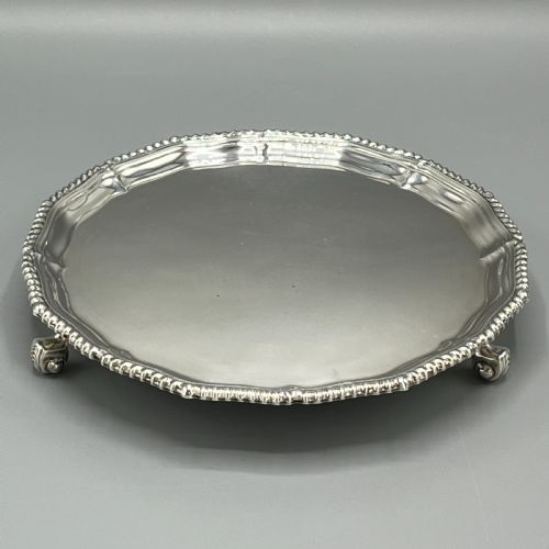 ANTIQUE SILVER PLATED SALVER BY GARRARD CO - ADDITIONAL PHOTO 1