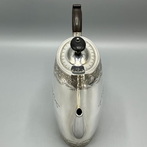 ANTIQUE SILVER PLATED COFFEE POT SUGAR BOWL CREAMER JUG SET - ADDITIONAL PHOTO 9