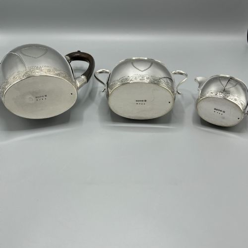 ANTIQUE SILVER PLATED COFFEE POT SUGAR BOWL CREAMER JUG SET - ADDITIONAL PHOTO 21