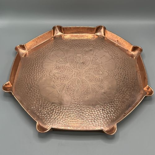 LARGE ART NOUVEAU COPPER TRAY BY J F POOL HAYLE CORNWALL - ADDITIONAL PHOTO 1