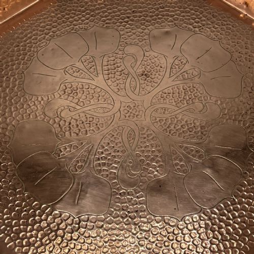 LARGE ART NOUVEAU COPPER TRAY BY J F POOL HAYLE CORNWALL - ADDITIONAL PHOTO 2