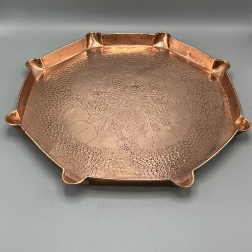 LARGE ART NOUVEAU COPPER TRAY BY J F POOL HAYLE CORNWALL - ADDITIONAL PHOTO 3