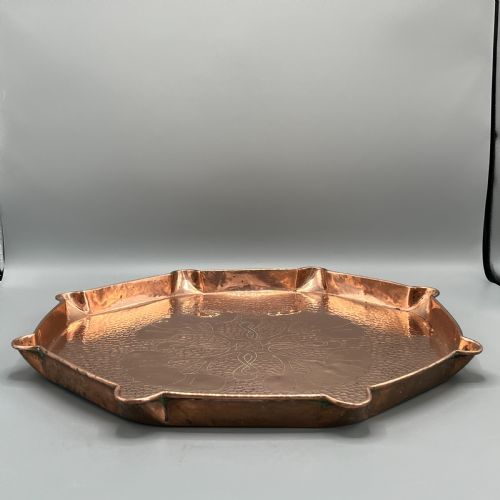 LARGE ART NOUVEAU COPPER TRAY BY J F POOL HAYLE CORNWALL - ADDITIONAL PHOTO 6