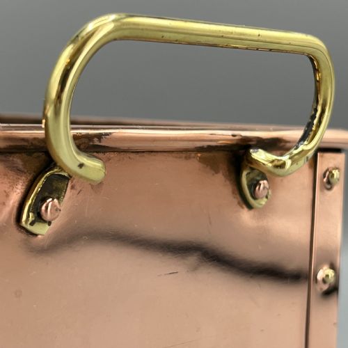 ANTIQUE COPPER RIVETED RECTANGULAR PLANTER TROUGH WINDOWSILL PLANT POT - ADDITIONAL PHOTO 8
