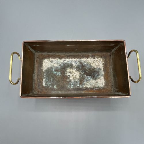 ANTIQUE COPPER RIVETED RECTANGULAR PLANTER TROUGH WINDOWSILL PLANT POT - ADDITIONAL PHOTO 10