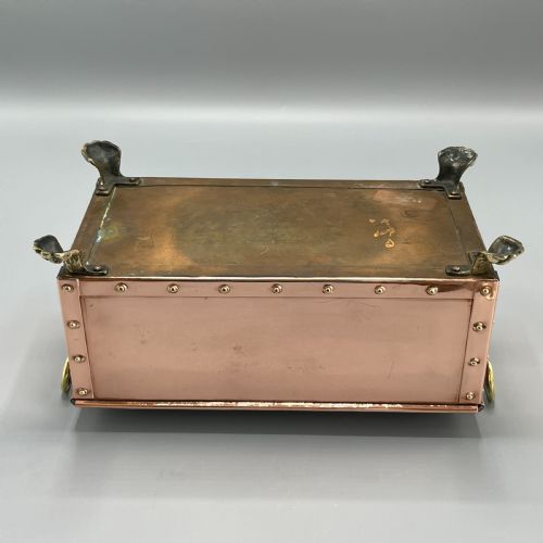 ANTIQUE COPPER RIVETED RECTANGULAR PLANTER TROUGH WINDOWSILL PLANT POT - ADDITIONAL PHOTO 13