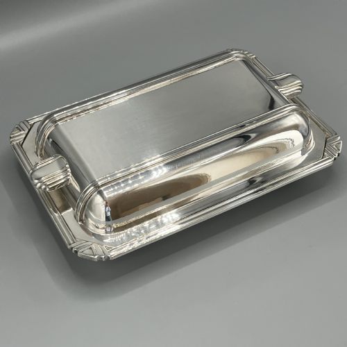 ART DECO SILVER PLATED ENTREE SERVING DISH BY WALKER HALL - ADDITIONAL PHOTO 3