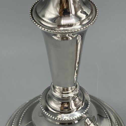 PAIR ENGLISH SILVER PLATED CANDLESTICKS - ADDITIONAL PHOTO 6