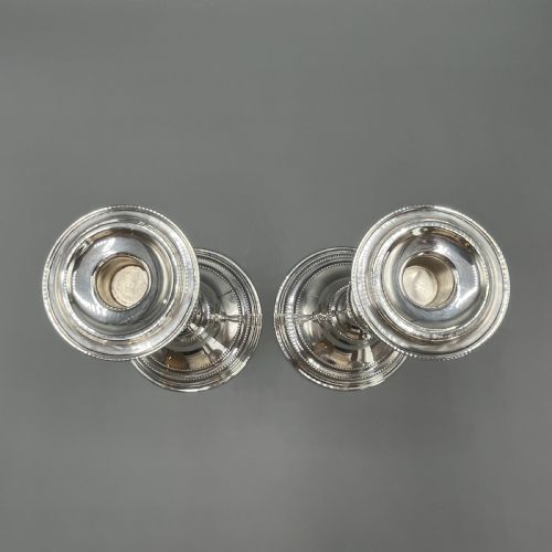 PAIR ENGLISH SILVER PLATED CANDLESTICKS - ADDITIONAL PHOTO 10