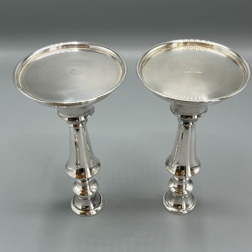 PAIR ENGLISH SILVER PLATED CANDLESTICKS - ADDITIONAL PHOTO 14