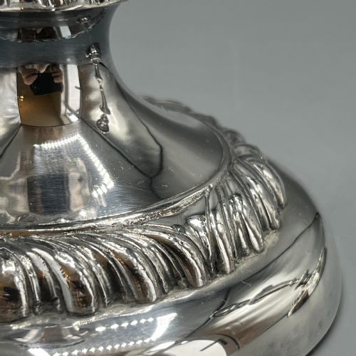 LARGE PAIR SILVER PLATED CANDLESTICKS - ADDITIONAL PHOTO 15
