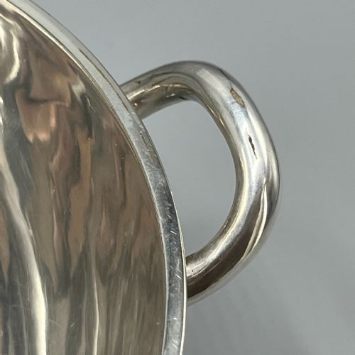 ANTIQUE QUALITY SILVER PLATED PEDESTAL BOWL WITH TWIN HANDLES - ADDITIONAL PHOTO 8