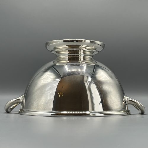 ANTIQUE QUALITY SILVER PLATED PEDESTAL BOWL WITH TWIN HANDLES - ADDITIONAL PHOTO 11