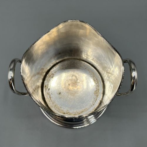 ANTIQUE ENGLISH SILVER PLATED WINE BOTTLE HOLDER BY GEORGE BOWEN SONS - ADDITIONAL PHOTO 9