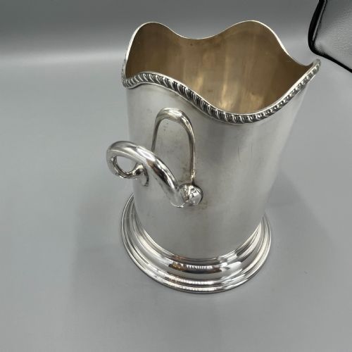 ANTIQUE ENGLISH SILVER PLATED WINE BOTTLE HOLDER BY GEORGE BOWEN SONS - ADDITIONAL PHOTO 11