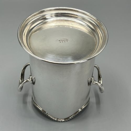 ANTIQUE ENGLISH SILVER PLATED WINE BOTTLE HOLDER BY GEORGE BOWEN SONS - ADDITIONAL PHOTO 12