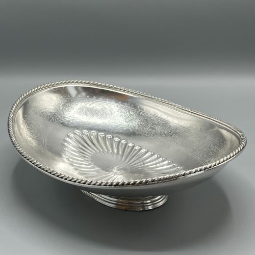 EDWARDIAN SILVER PLATED BREAD BASKET FRUIT BOWL BY ELKINGTON CO - ADDITIONAL PHOTO 2