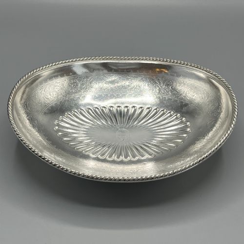 EDWARDIAN SILVER PLATED BREAD BASKET FRUIT BOWL BY ELKINGTON CO - ADDITIONAL PHOTO 6