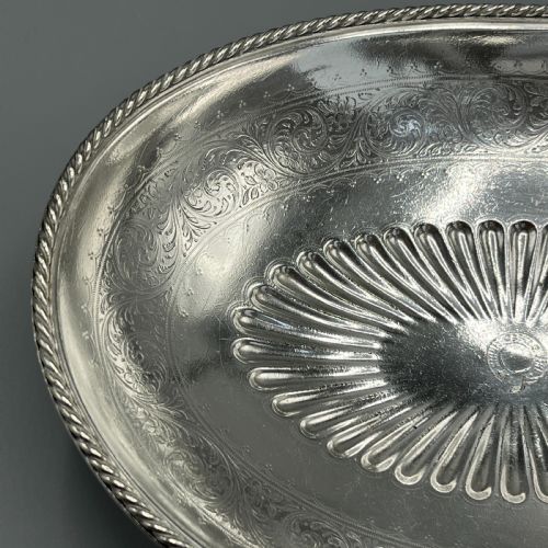 EDWARDIAN SILVER PLATED BREAD BASKET FRUIT BOWL BY ELKINGTON CO - ADDITIONAL PHOTO 9