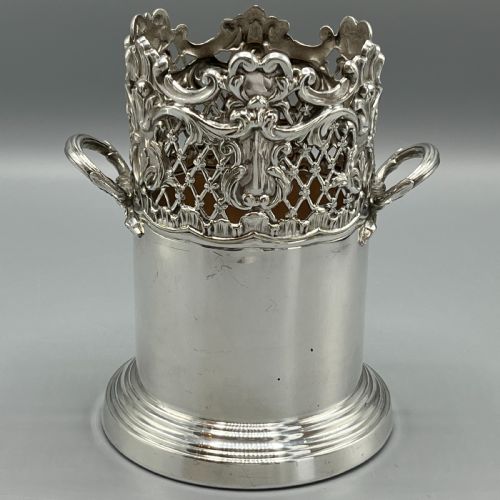 VICTORIAN SILVER PLATED WINE BOTTLE HOLDER BY MARTIN HALL CO - ADDITIONAL PHOTO 10
