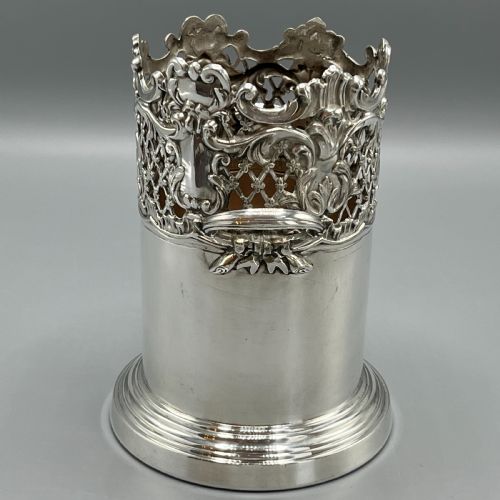 VICTORIAN SILVER PLATED WINE BOTTLE HOLDER BY MARTIN HALL CO - ADDITIONAL PHOTO 12