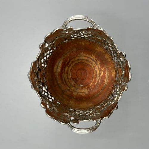 VICTORIAN SILVER PLATED WINE BOTTLE HOLDER BY MARTIN HALL CO - ADDITIONAL PHOTO 13