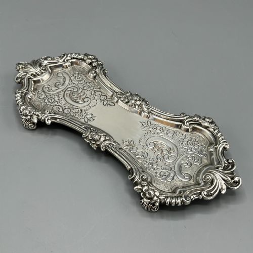 ANTIQUE VICTORIAN SILVER PLATED PEN TRAY - ADDITIONAL PHOTO 3