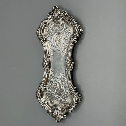 ANTIQUE VICTORIAN SILVER PLATED PEN TRAY - ADDITIONAL PHOTO 7
