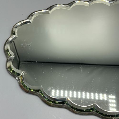 ART DECO FRAMELESS SCALLOPED MIRROR OR MIRROR GLASS TRAY - ADDITIONAL PHOTO 8