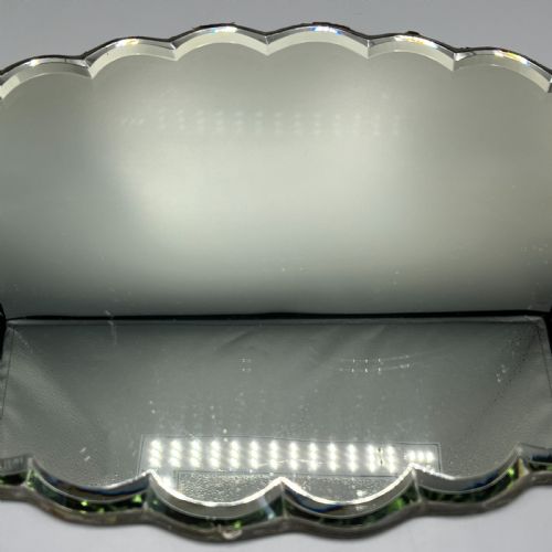 ART DECO FRAMELESS SCALLOPED MIRROR OR MIRROR GLASS TRAY - ADDITIONAL PHOTO 9