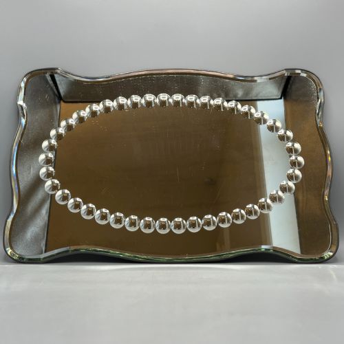 ANTIQUE ART DECO SORCERERS WALL MIRROR OR MIRROR GLASS TRAY - ADDITIONAL PHOTO 3