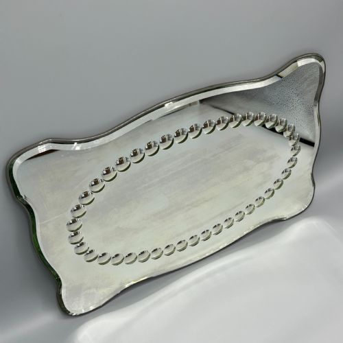 ANTIQUE ART DECO SORCERERS WALL MIRROR OR MIRROR GLASS TRAY - ADDITIONAL PHOTO 5