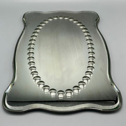 ANTIQUE ART DECO SORCERERS WALL MIRROR OR MIRROR GLASS TRAY - ADDITIONAL PHOTO 13