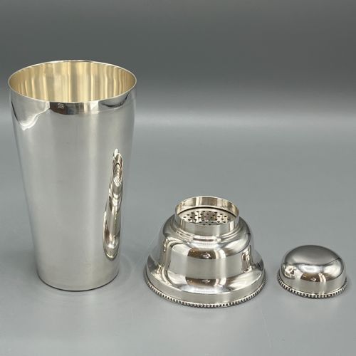 FRENCH ART DECO SILVER PLATED COCKTAIL SHAKER BY ROUXMARQUIAND - ADDITIONAL PHOTO 11