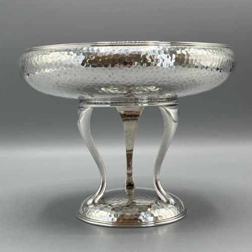 ART DECO SILVER PLATED PEDESTAL BOWL TAZZA DISH BY WALKER HALL - ADDITIONAL PHOTO 1