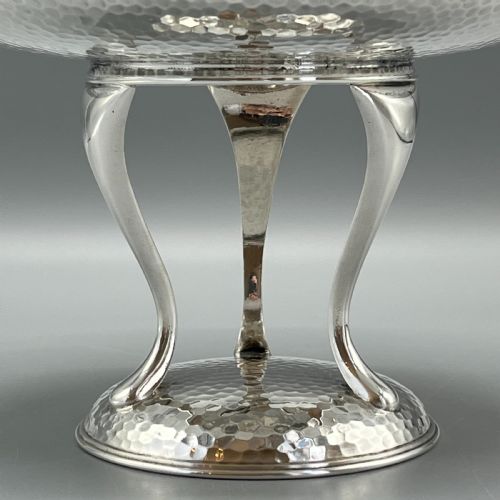 ART DECO SILVER PLATED PEDESTAL BOWL TAZZA DISH BY WALKER HALL - ADDITIONAL PHOTO 2