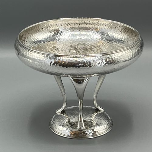 ART DECO SILVER PLATED PEDESTAL BOWL TAZZA DISH BY WALKER HALL - ADDITIONAL PHOTO 8