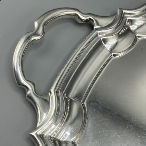 EXTRA LARGE SILVER PLATED BUTLER SERVING TRAY BY J HARDY ABERDEEN - ADDITIONAL PHOTO 3