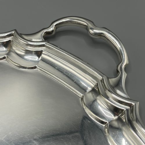EXTRA LARGE SILVER PLATED BUTLER SERVING TRAY BY J HARDY ABERDEEN - ADDITIONAL PHOTO 10