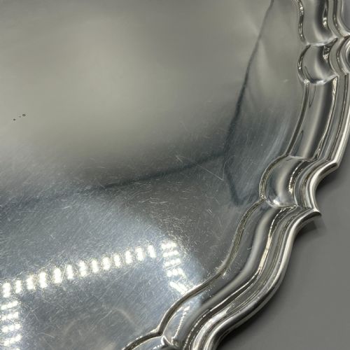EXTRA LARGE SILVER PLATED BUTLER SERVING TRAY BY J HARDY ABERDEEN - ADDITIONAL PHOTO 12