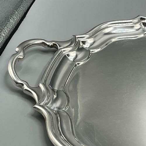 EXTRA LARGE SILVER PLATED BUTLER SERVING TRAY BY J HARDY ABERDEEN - ADDITIONAL PHOTO 16